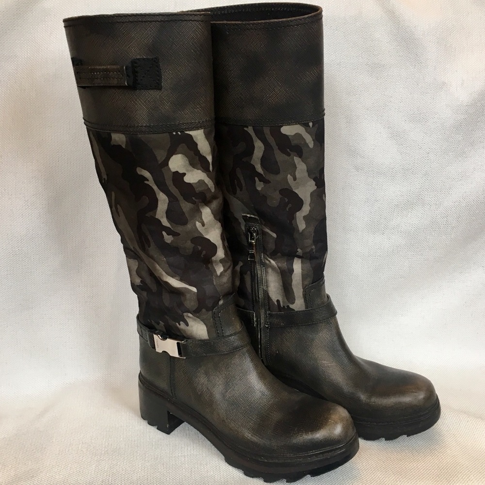 Prada Camouflage Riding Boots
